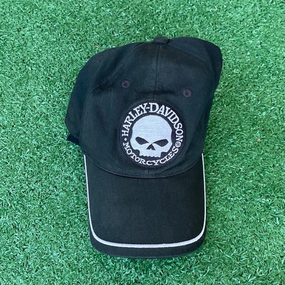 Harley-Davidson Black Skull Logo Baseball Cap